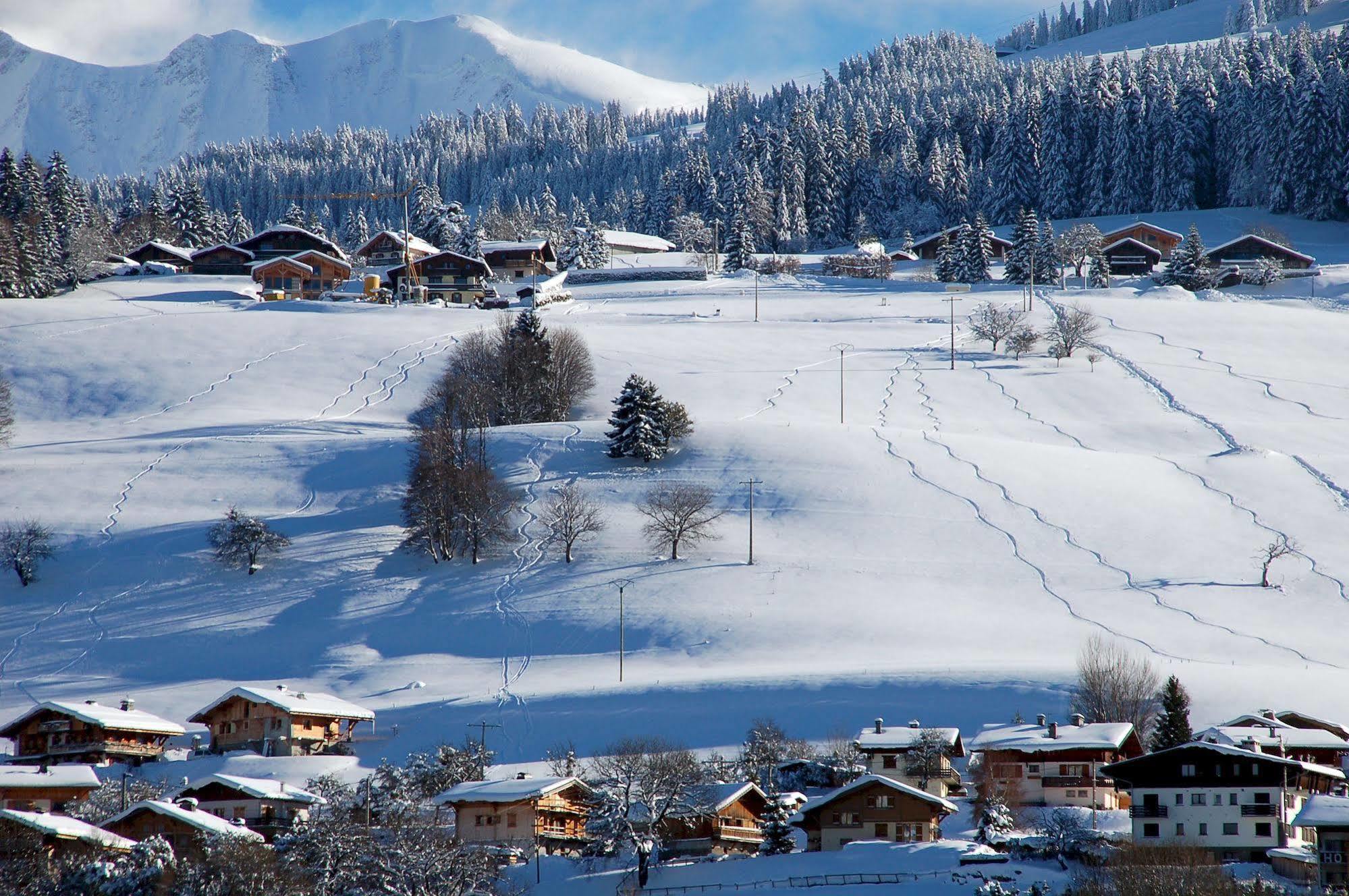 Logis Hôtel Le Caprice Des Neiges Combloux Buitenkant foto